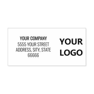 Custom Logo or Photo Address Rubber Stamp Template