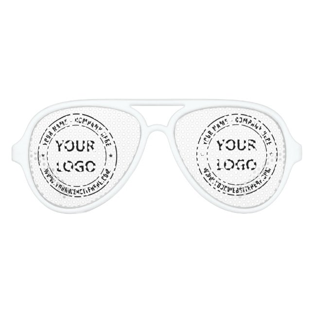 Custom Logo or Photo and Text Party Sunglasses (Front)