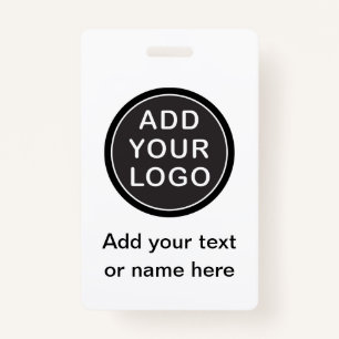 Custom logo or photo employee name id ID badge