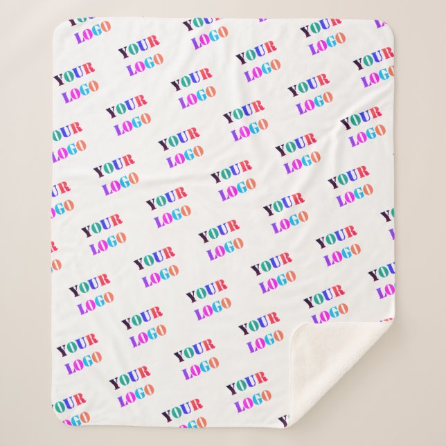 Custom Logo or Photo Personalised Sherpa Blanket (Front)