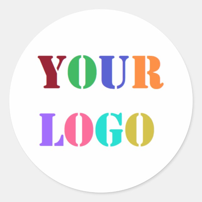 Custom Logo or Photo Promotional Business Sticker (Front)
