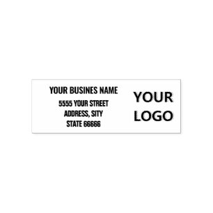 Custom Logo or Photo Return Address Stamp Template