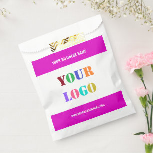 Custom Logo or Photo Text Favour Bag - Your Colour