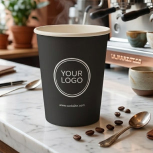 Custom Logo Paper Cups Minimalist Business