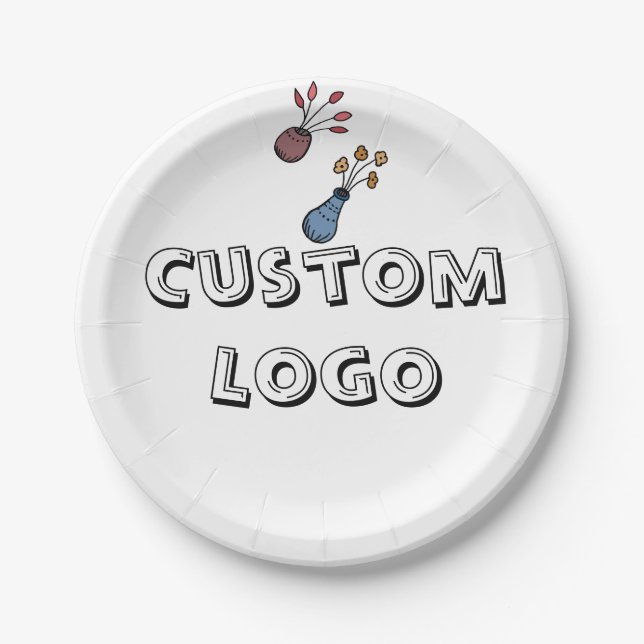 Custom logo paper plate (Front)