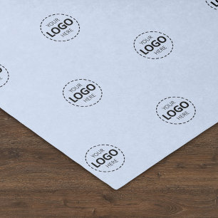 Custom Logo Pattern Baby Blue Promotional  Tissue Paper