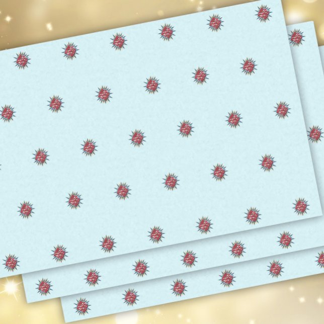 Custom Logo Pattern Pale Blue Promotional  Tissue Paper (Creator Uploaded)