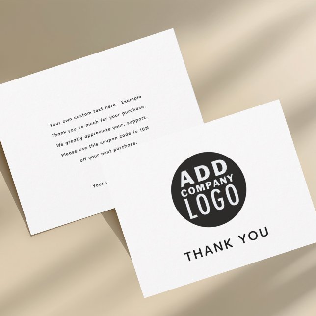 Custom Logo Personalised Business Thank You Card (Creator Uploaded)
