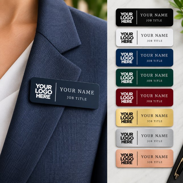 Custom Logo Personalised Professional Name Tag (Creator Uploaded)