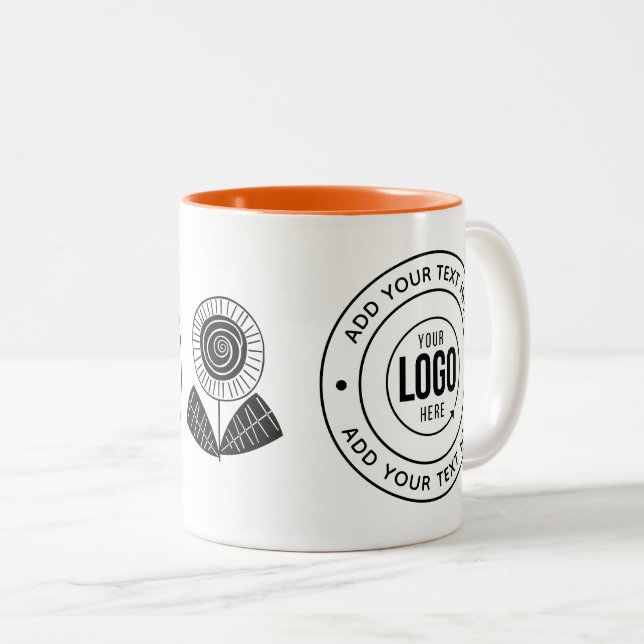 Custom Logo & Personalised Text Mug – Perfect Gift (Front Right)