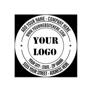 Custom Logo - Photo, Address, Name, Website, Colou Rubber Stamp
