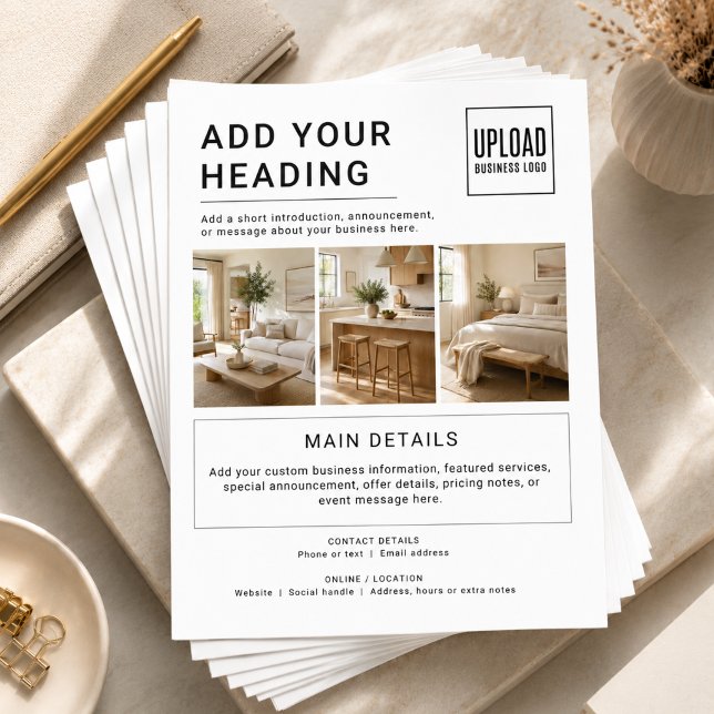 Custom Logo Photo Advertising Business Flyer (Creator Uploaded)