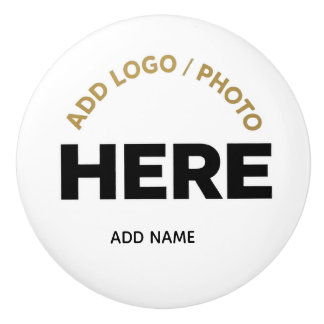 Custom Logo Photo and Name Personalizable Business Ceramic Knob