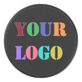 Custom Logo Photo Hockey Puck - Your Colours (Front)