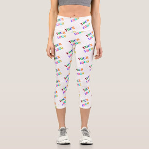 Custom Logo Photo Promotional Personalised Modern  Capri Leggings