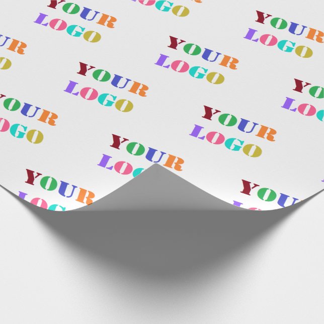 Custom Logo Photo Promotional Personalised Modern  Wrapping Paper (Corner)