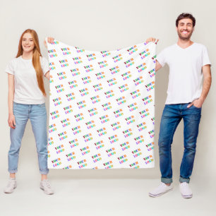 Custom Logo Photo Promotional Personalized Modern Fleece Blanket