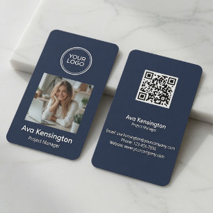 Custom Logo Photo QR Code Business Card