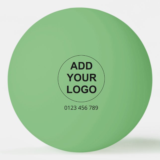 Custom Logo Ping Pong Ball - Green (Front)