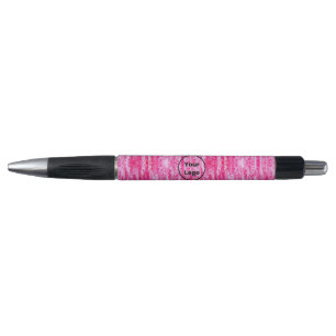 Custom logo pink and white pixel