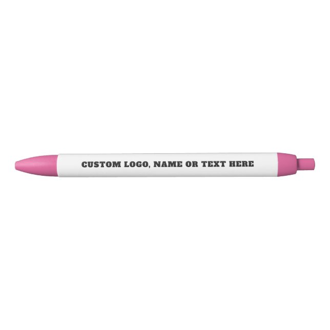 Custom Logo Pink Pen - Personalize Create Your Own (Front)
