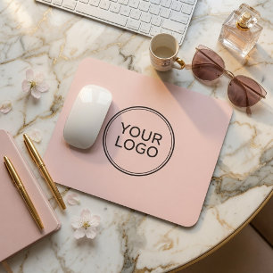 Custom Logo Pink Personalised Business Branding Mouse Pad