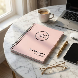 Custom Logo Pink Professional Company Journal