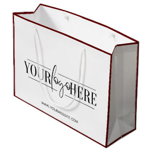 Custom logo printed boutique clothes shopping bag