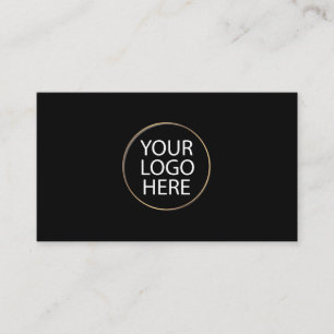 Custom Logo    professional black  Business Card