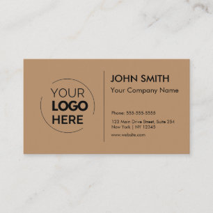 Custom Logo Professional Modern Minimalist Brown Business Card