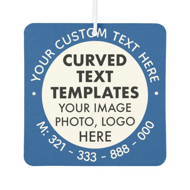 Custom Logo Promotional BLUE Car Air Freshener (Front)