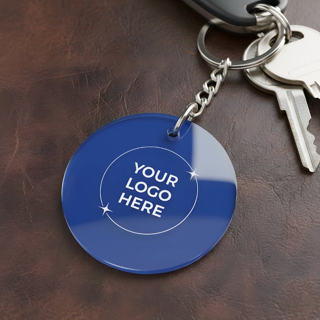 Custom Logo Promotional Branding Royal Blue Key Ring (Creator Uploaded)