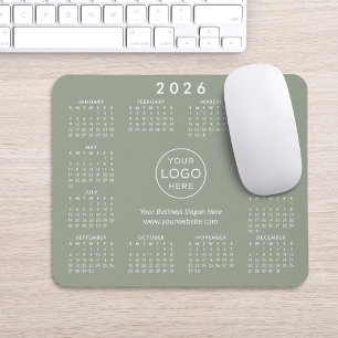 Custom Logo Promotional Business 2026 Calendar Mouse Pad
