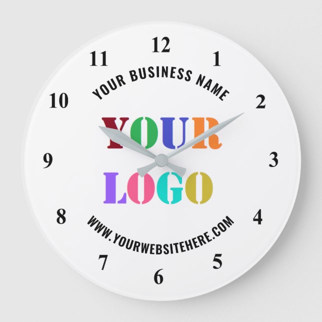 Custom Logo Promotional Business Clock Your Colour (Front)