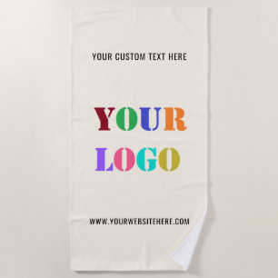 Custom Logo Promotional Business Personalised Beach Towel