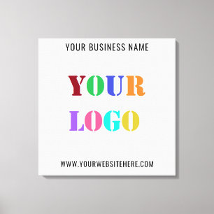 Custom Logo Promotional Business Personalised  Canvas Print