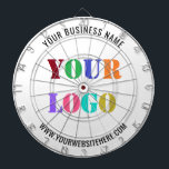 Custom Logo Promotional Business Personalised  Dartboard<br><div class="desc">Custom Logo and Text Promotional Business Personalised  - Add Your Logo / Image and Text / Information - Resize and move elements with customisation tool. Choose / add your favourite background colour !</div>