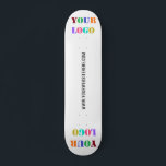 Custom Logo Promotional Business Personalised - Skateboard<br><div class="desc">Custom Logo and Text Promotional Business Personalised  - Add Your Logo / Image and Text / Information - Resize and move elements with customisation tool. Choose / add your favourite background colour !</div>