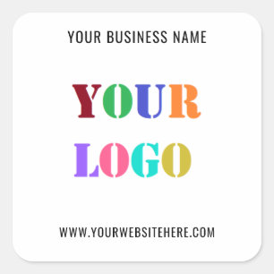Custom Logo Promotional Business Personalised  Square Sticker