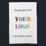 Custom Logo Promotional Business Personalised  Tea Towel<br><div class="desc">Custom Logo and Text Promotional Business Personalised  - Add Your Logo / Image and Text / Information - Resize and move elements with customisation tool. Choose / add your favourite background colour !</div>