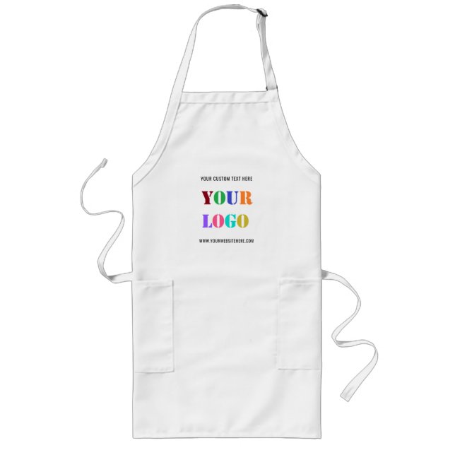 Custom Logo Promotional Business Personalized Long Apron (Front)