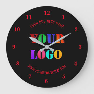 Custom Logo Promotional Business - Your Colours Large Clock