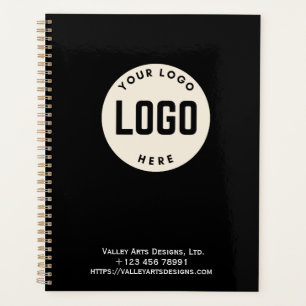 Custom Logo Promotional Notebook, Black Planner