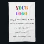 Custom Logo Promotional Personalised Your Business Tea Towel<br><div class="desc">Custom Logo and Text Promotional Business Personalised  - Add Your Logo / Image and Text / Information - Resize and move or remove and add elements / text with customisation tool. Choose / add your favourite background and text colours !</div>
