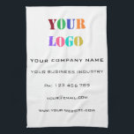 Custom Logo Promotional Personalised Your Business Tea Towel<br><div class="desc">Custom Logo and Text Promotional Business Personalised  - Add Your Logo / Image and Text / Information - Resize and move or remove and add elements / text with customisation tool. Choose / add your favourite background and text colours !</div>