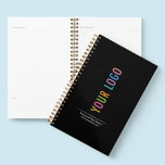 Custom Logo Promotional Planner Weekly & Monthly<br><div class="desc">Personalise this weekly and monthly promotional planner with your company logo and custom text. Try customising the background colours to match your corporate colours. Stickers are included. Custom logo planners can advertise your business as promotional items and office gifts. Available in small planner 5.5 x 8.5 inches or large planner...</div>