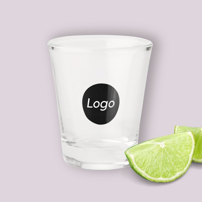 Custom Logo Promotional Professional Business Shot Glass (Simple logo shot glass for professional business corporate events marketing branding merchandise)