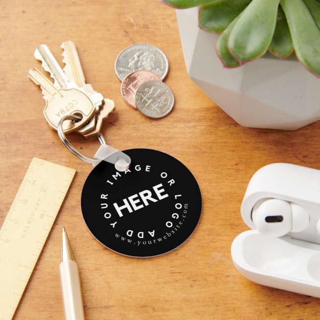 Custom Logo Promotional Simple Business Branding Key Ring (Desk)