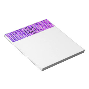 Custom logo purple blocks notepad