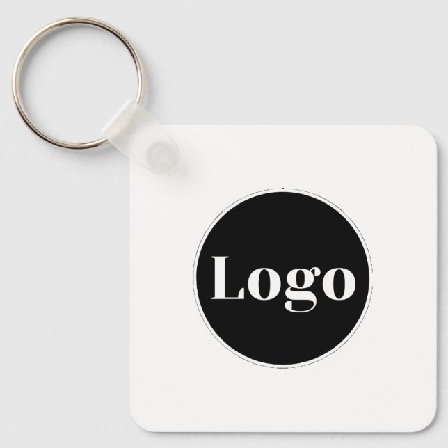 Custom Logo| Qr Code and Text Double sided  Key Ring (Front)